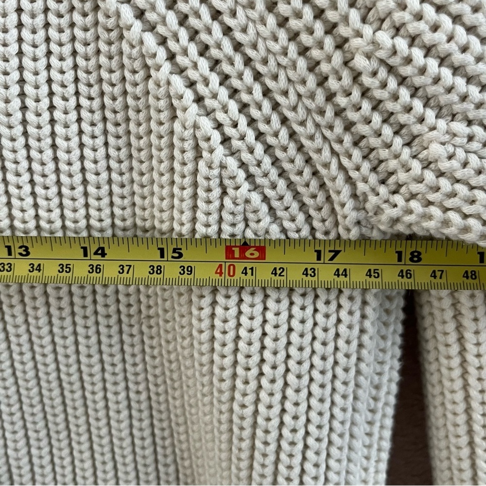 Rag & Bone Chunky Knit Greer Pullover Sweater Women’s M Ivory/Black Stripe Crew - Picture 11 of 13